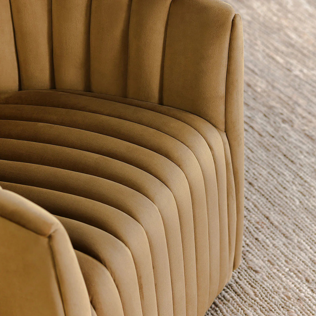 Adaline Swivel Accent Chair, Gold