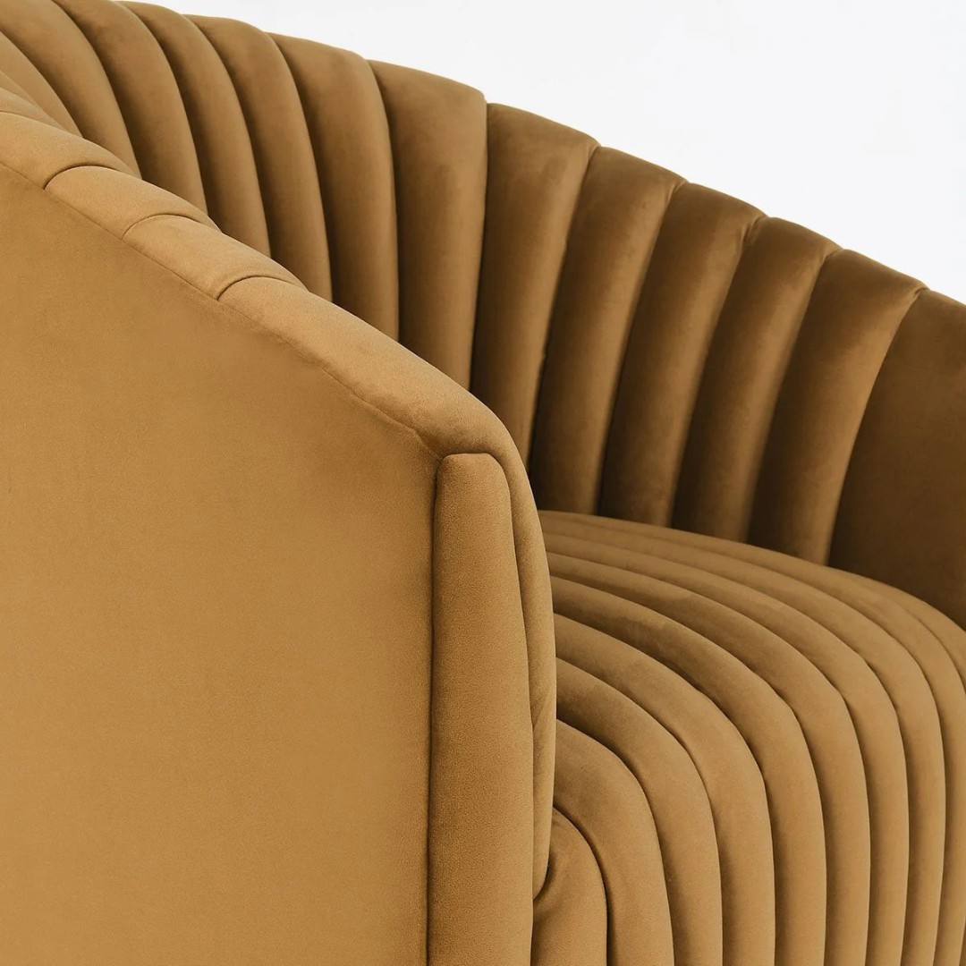 Adaline Swivel Accent Chair, Gold