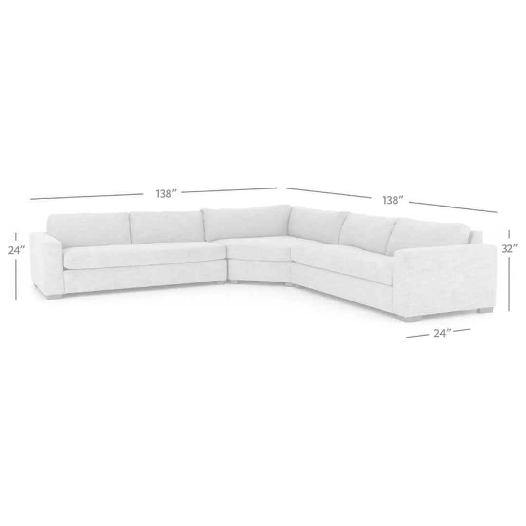 Birmingham 3-Piece Sectional, Large