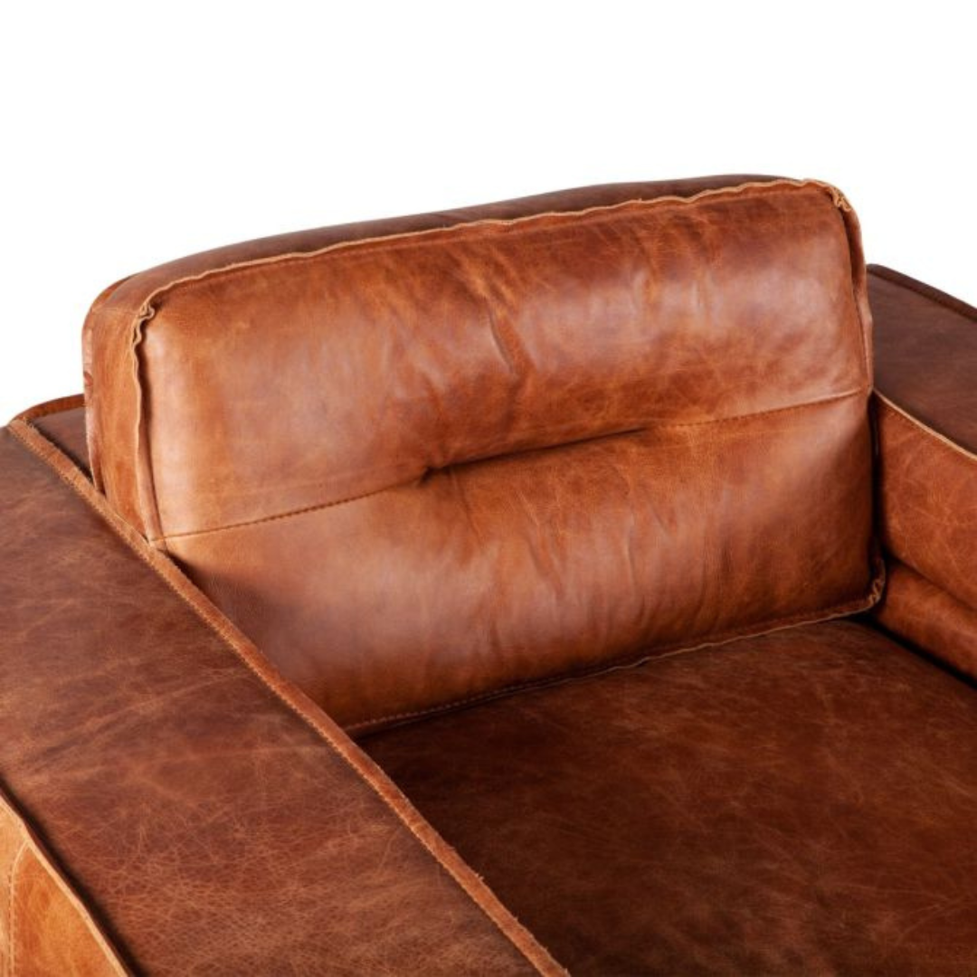 Cocoa Leather Accent Chair