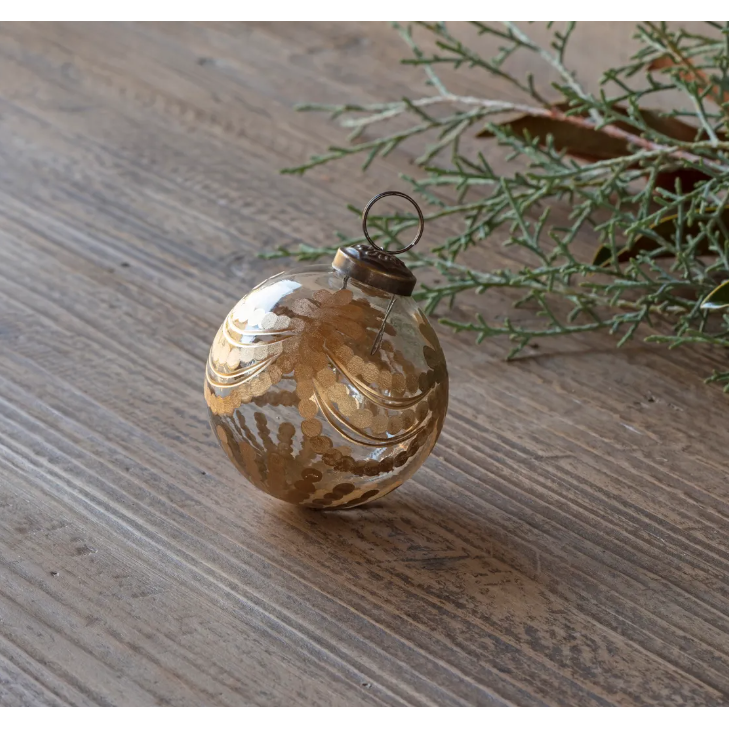 Golden Etched Ornament