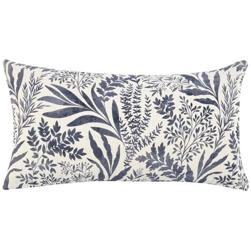 June Mulberry Denim Blue Throw Pillow