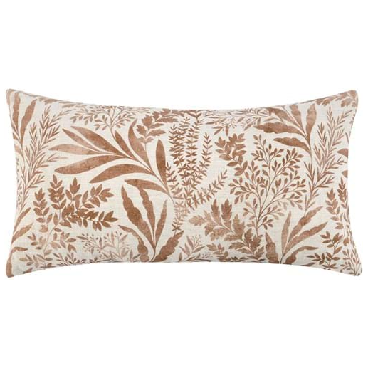 Loretta Mulberry Chestnut Throw Pillow