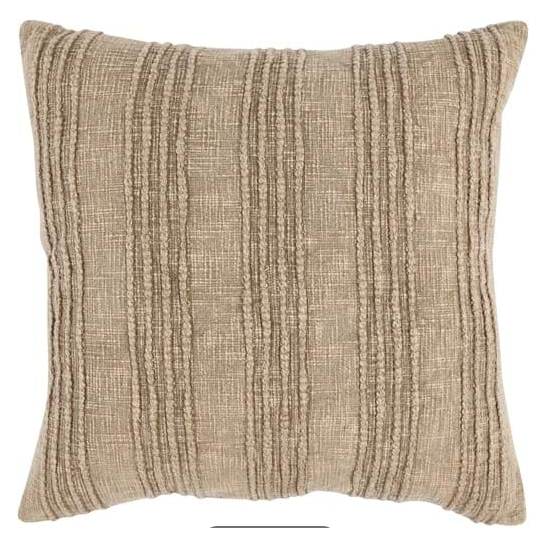 August Natural Throw Pillow