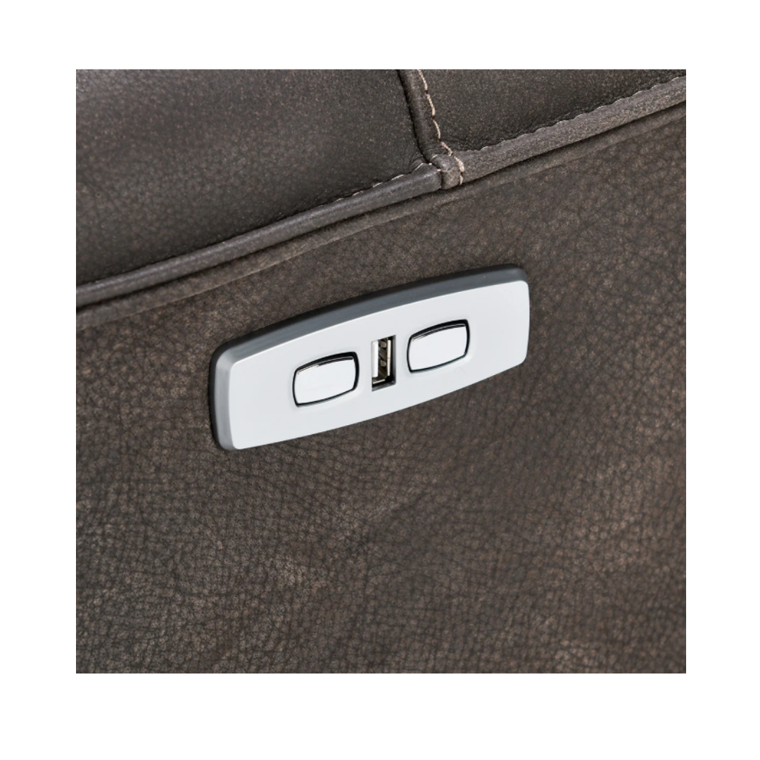 Vega Leather Power Swivel Recliner