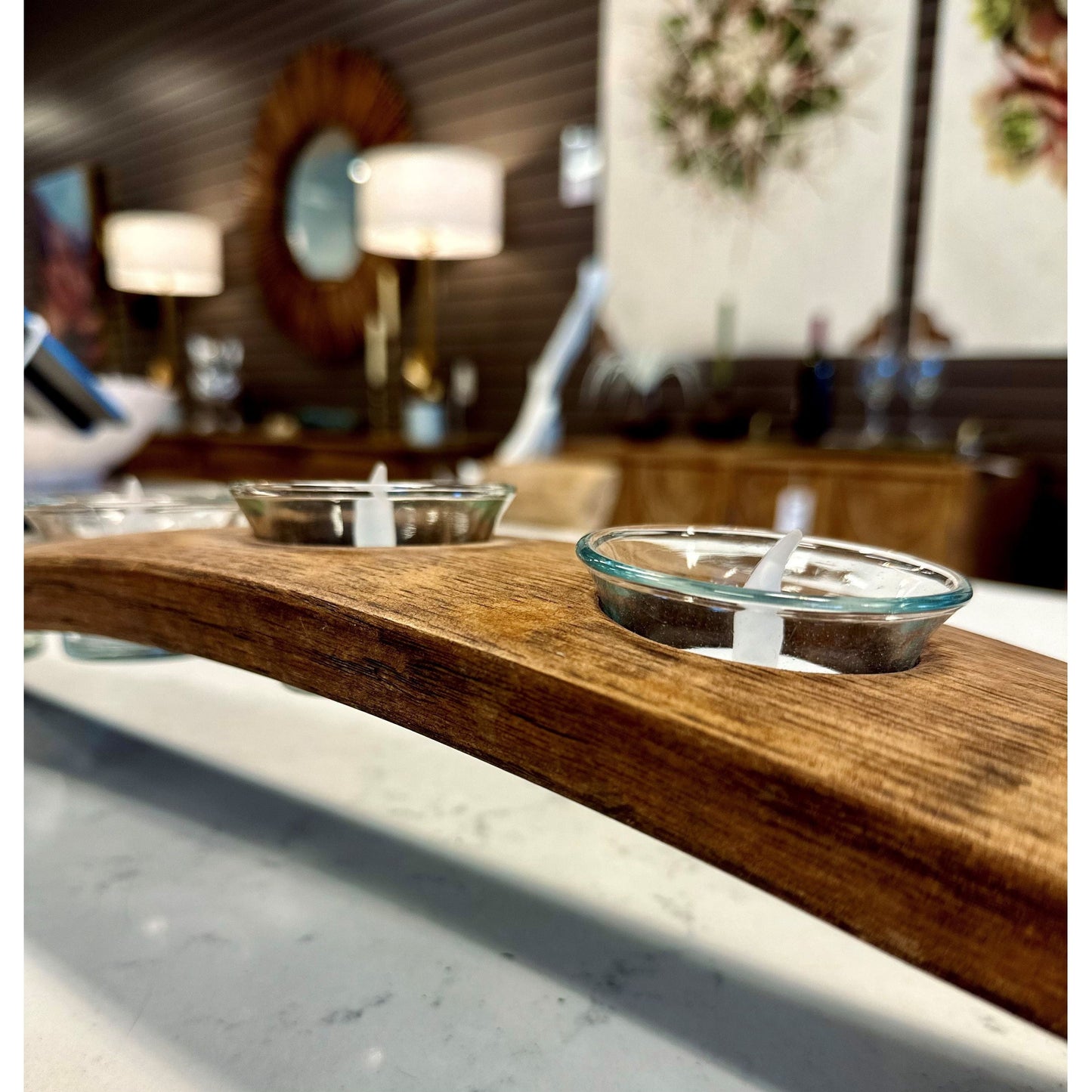 Wine Barrel Candle Holder