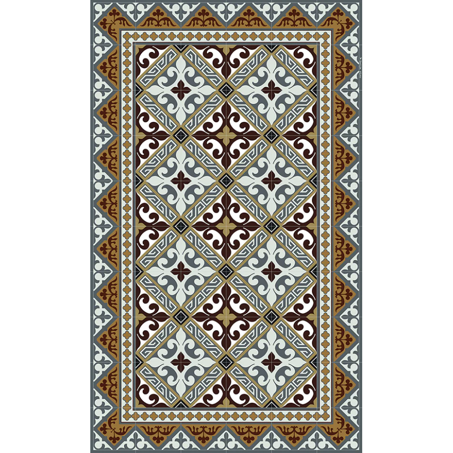 Griffin Brown Fleur Vinyl Rug