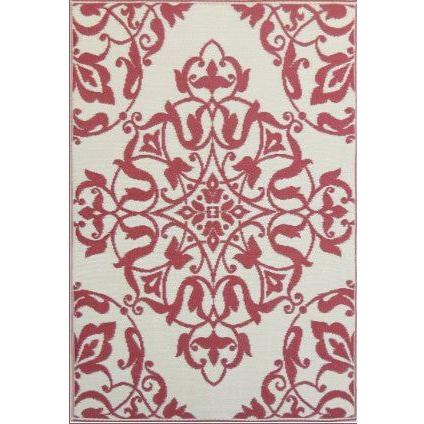 Outdoor Rug Deep Red Iron