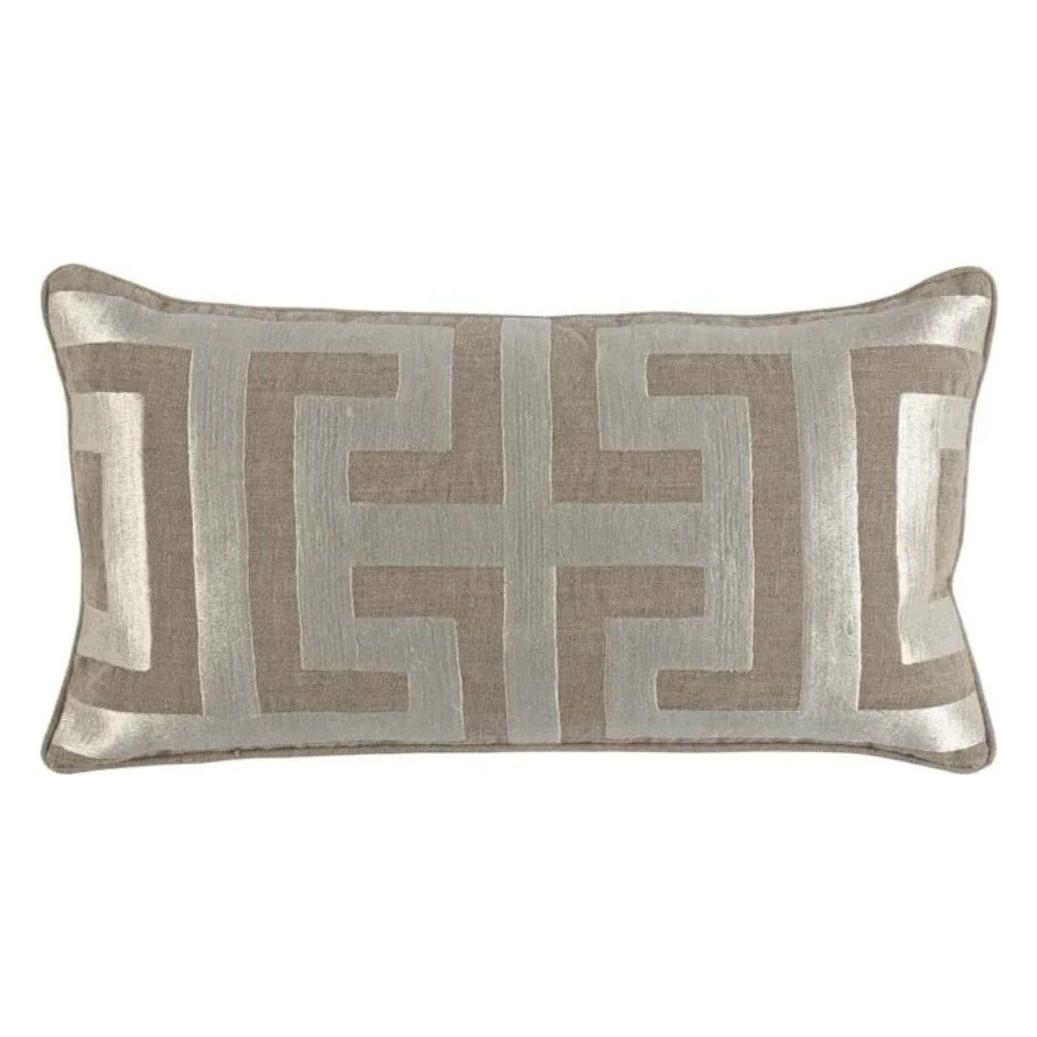 Natural/Pearl Throw Pillow (14x26)