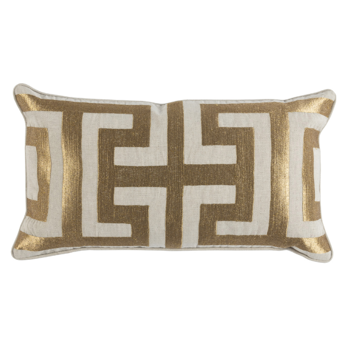 Geometric Gold Throw Pillow