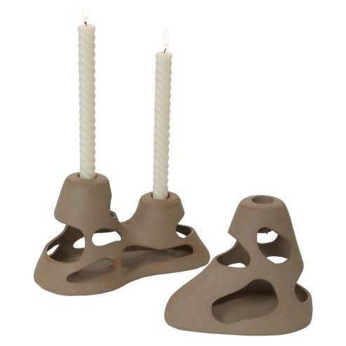 Bisque Clay Candleholder