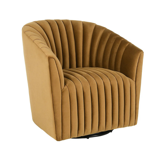 Adaline Swivel Accent Chair, Gold