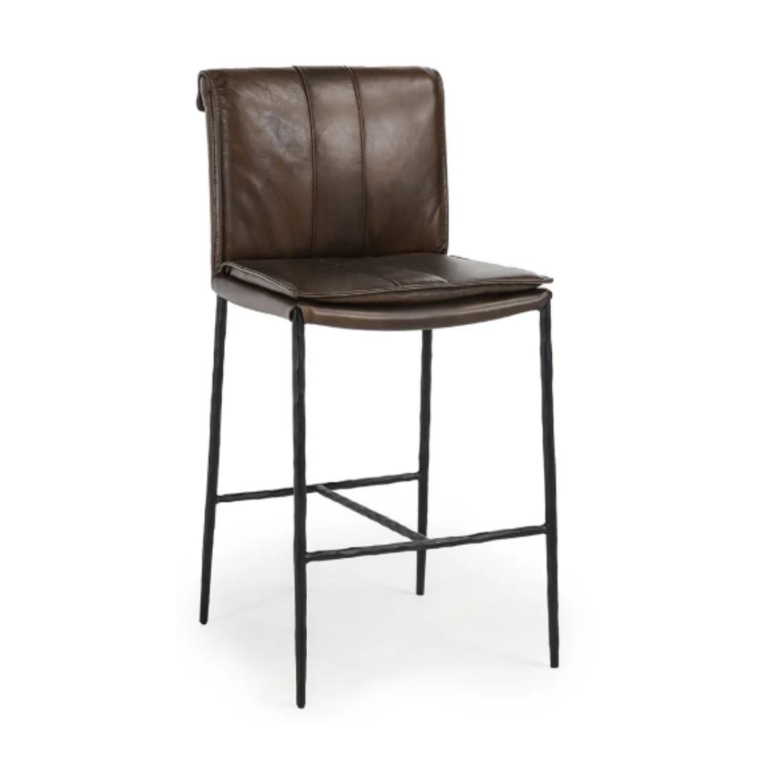 Calder Leather Counter Stool