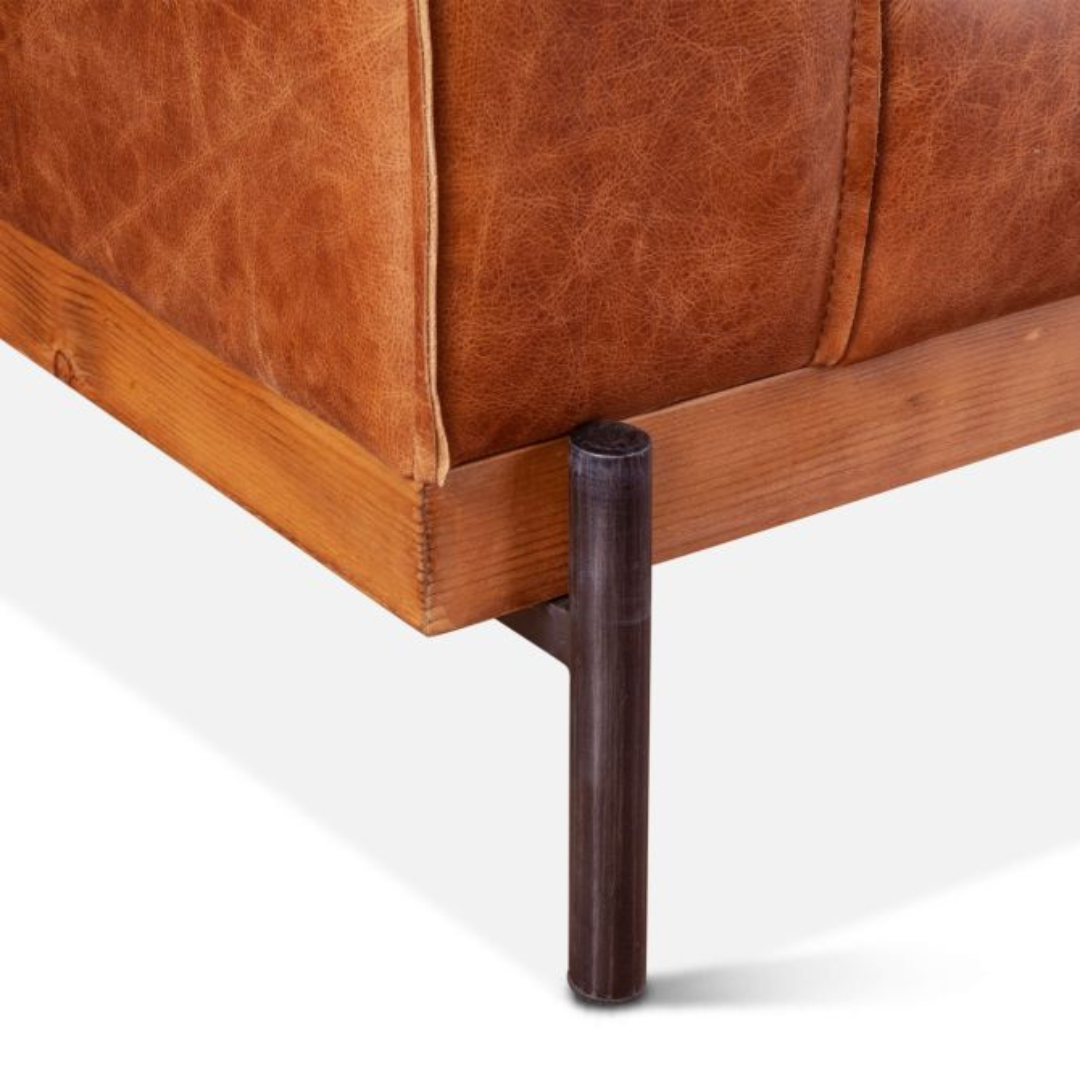 Cocoa Leather Accent Chair