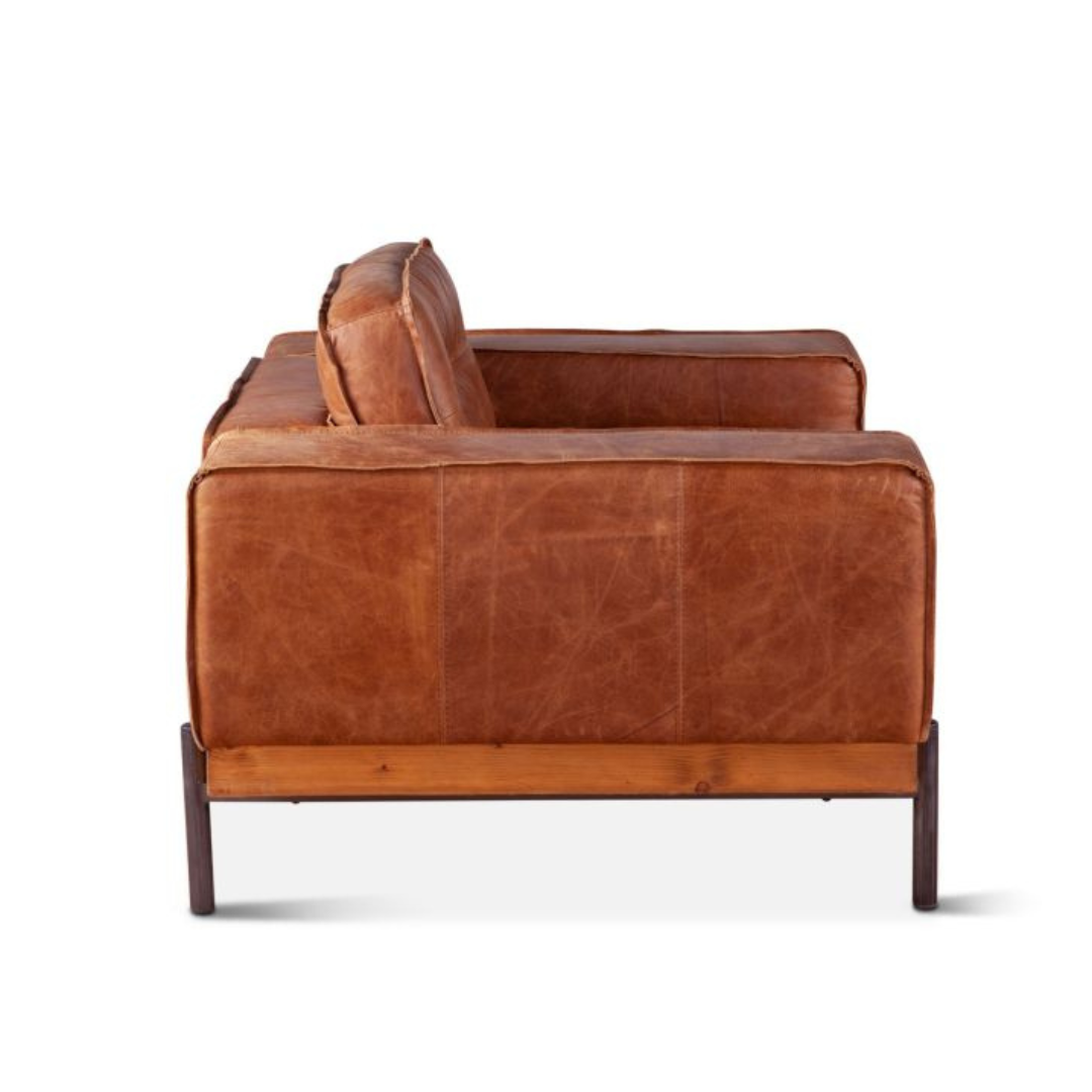 Cocoa Leather Accent Chair