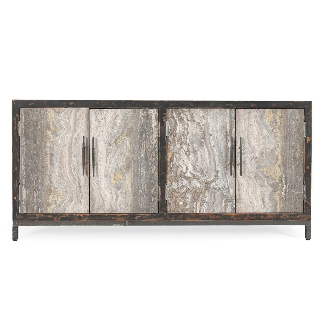 Ember Travertine Sideboard Media Cabinet