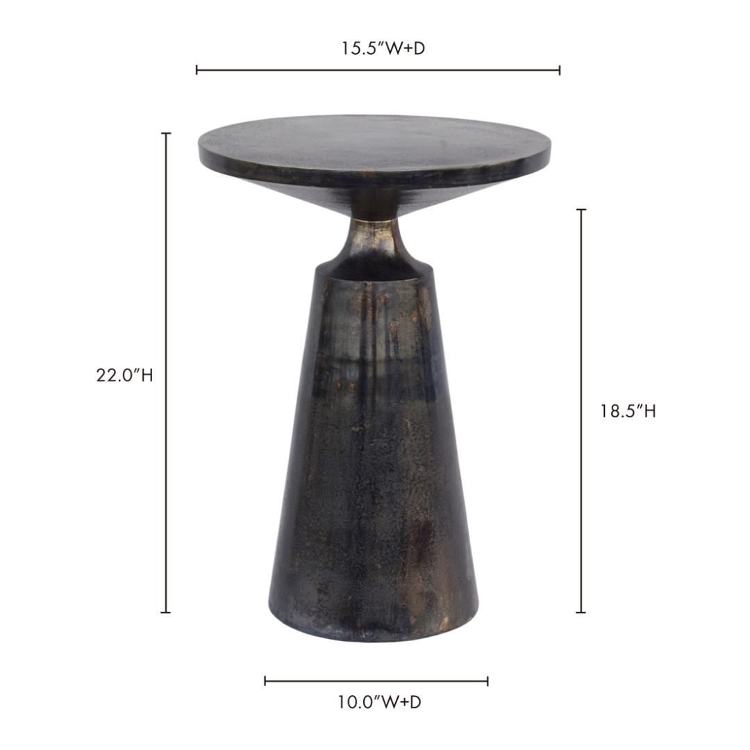 Prestige Metal Accent Table Charcoal Grey