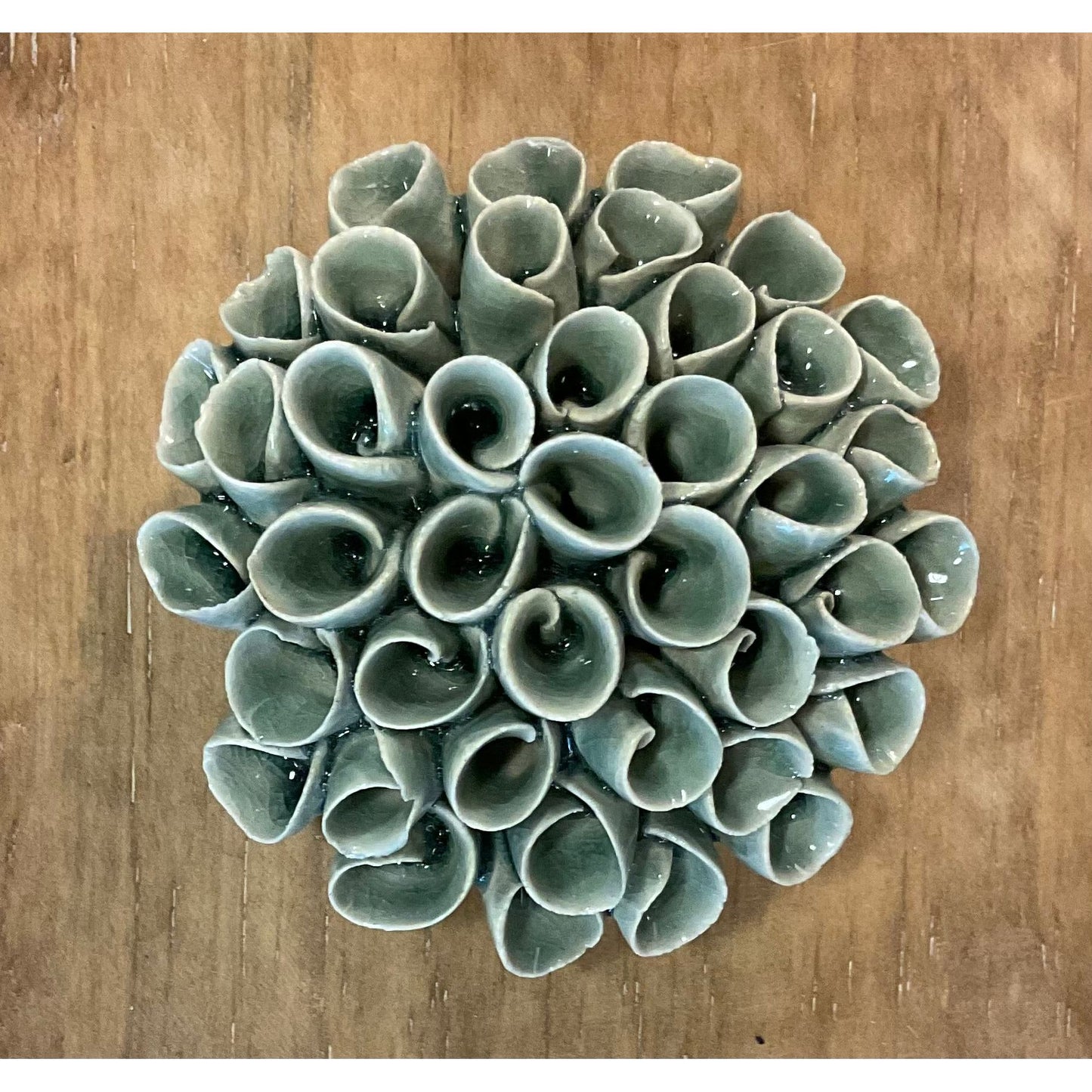 Ceramic Flower, Sage, Sm