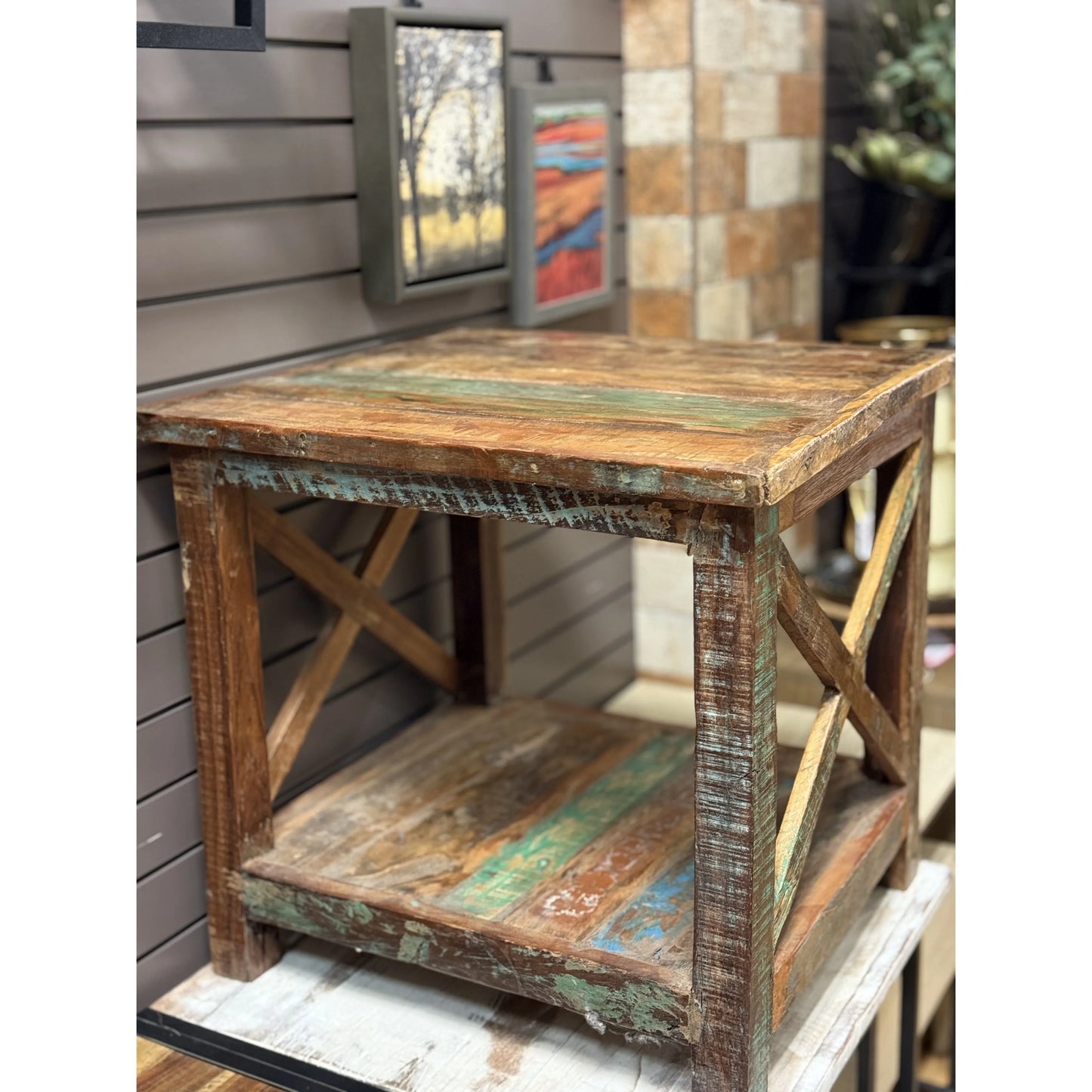 Distressed Side Table