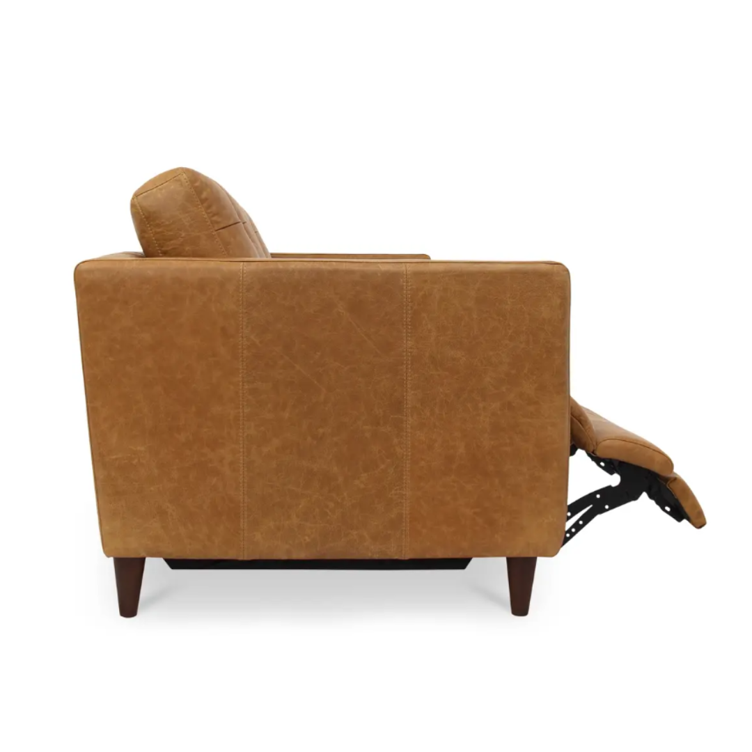 Kingston Leather Comfort Power Recliner Sofa