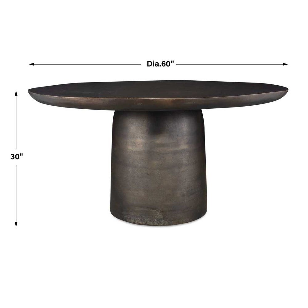 Madron Golden Dark Bronze 60" Dining Table