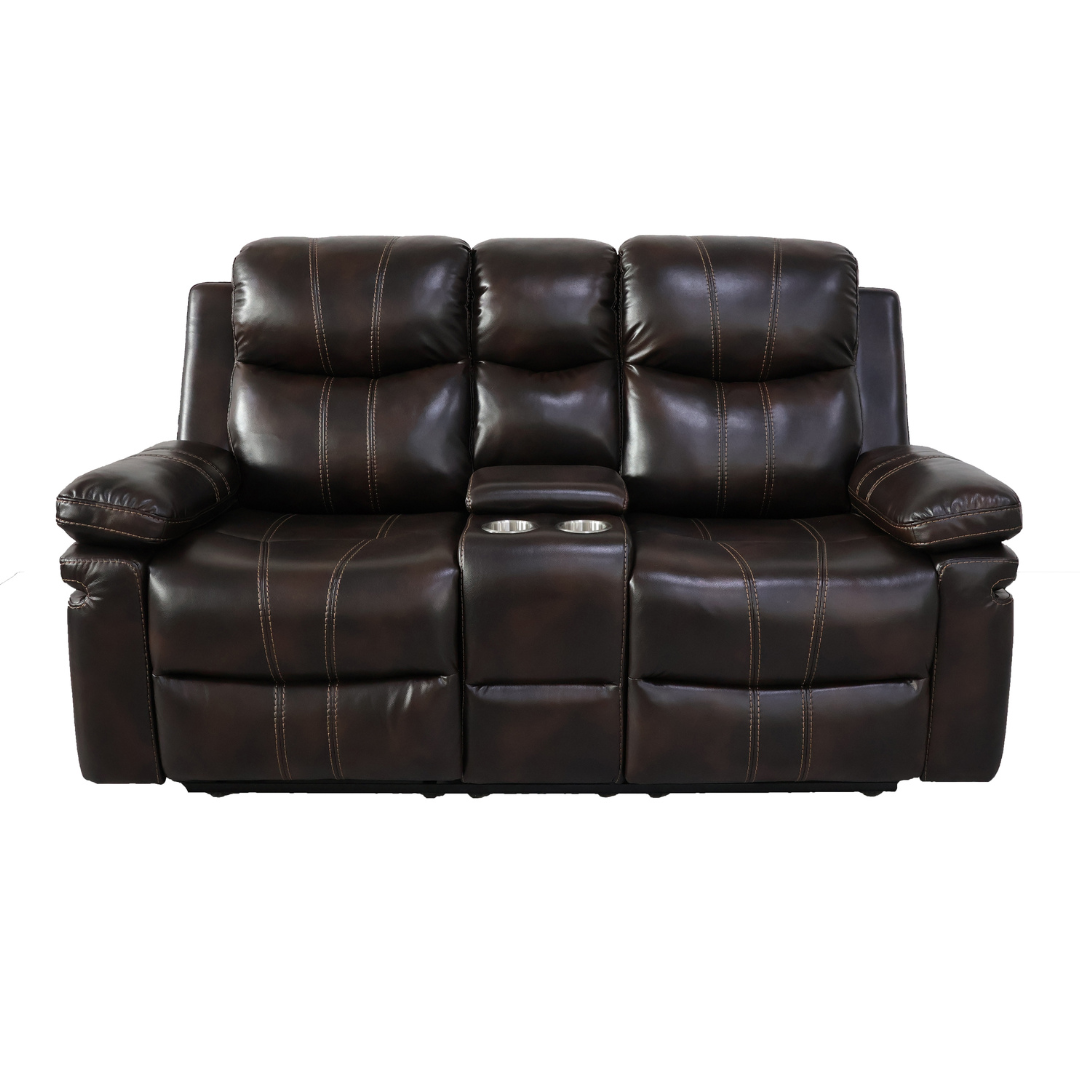 Monarch Power Recliner Loveseat with Console