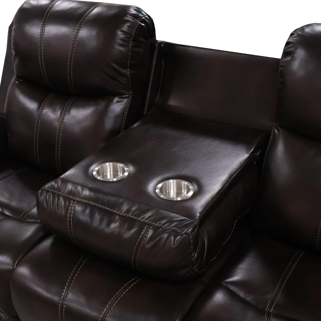 Monarch Power Recliner Loveseat with Console