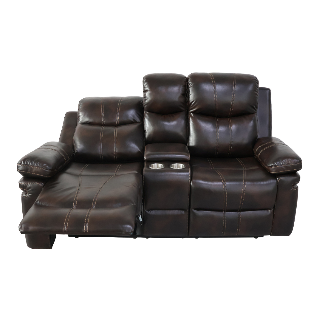 Monarch Power Recliner Loveseat with Console