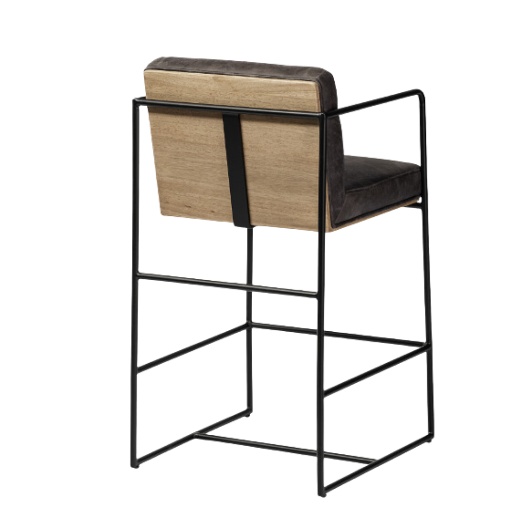 Monroe Leather Counter Stool