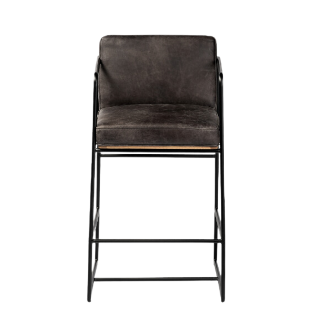 Monroe Leather Counter Stool