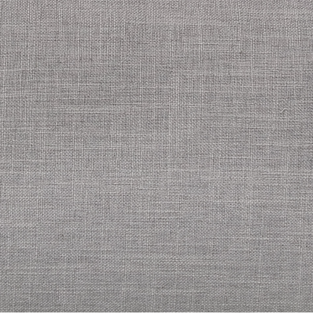 Close-up of an Earthy Grey linen fabric on the Veyra Plush Upholstered Armchair, showcasing a fine woven texture. The subtle crisscross pattern and visible fibers offer modern comfort, making it an elegant statement piece with a simple yet refined look.