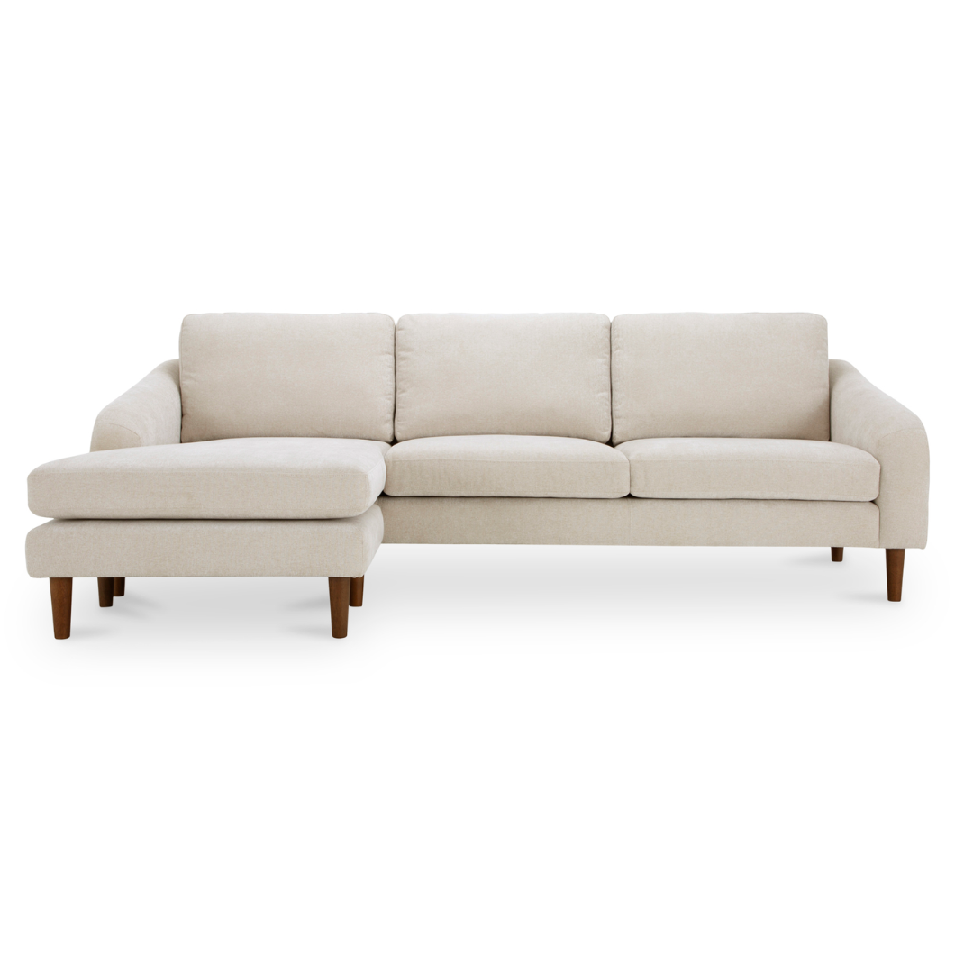 Ronald Modern Sectional with Reversible Chaise, Oatmeal