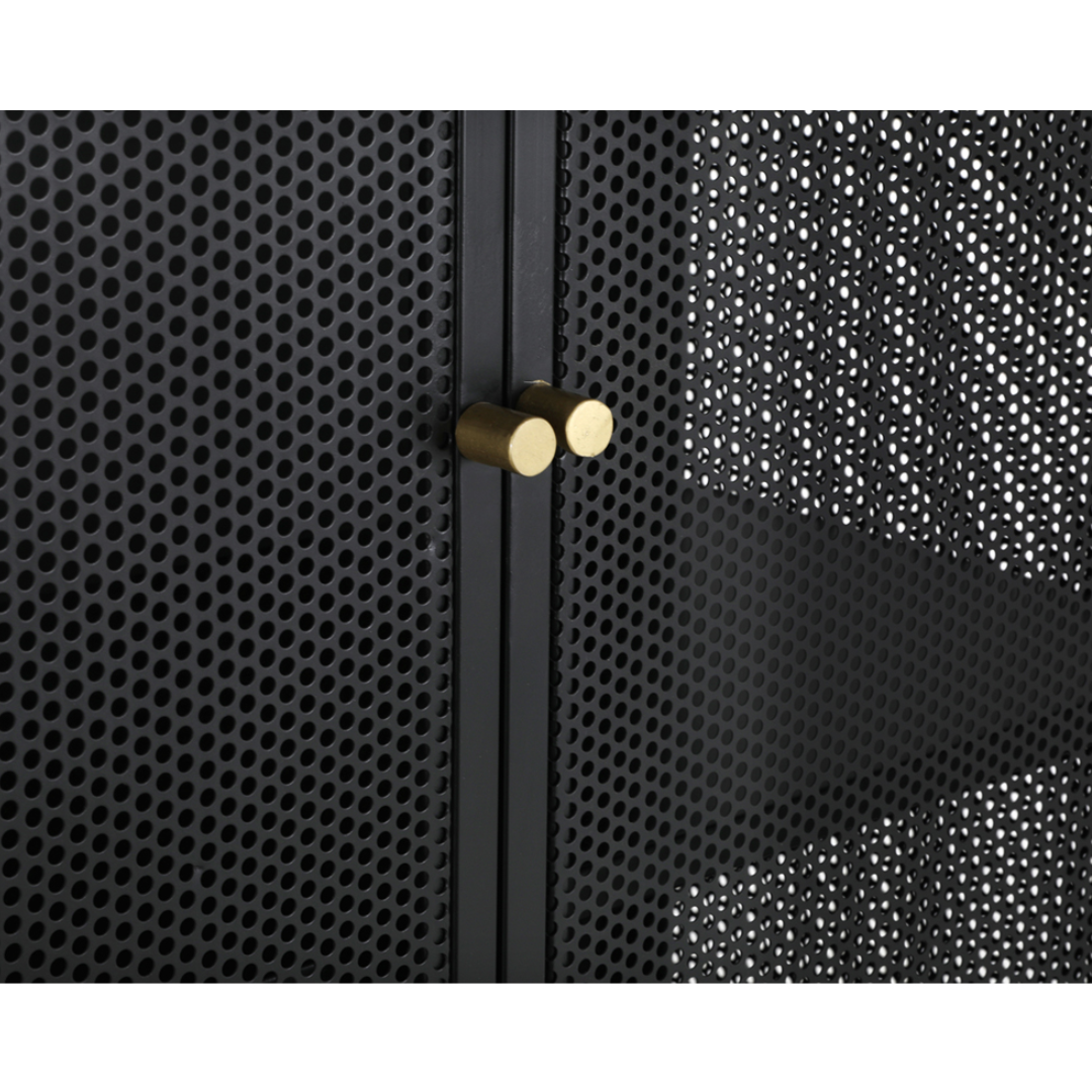 Sable Black Metal Storage Cabinet