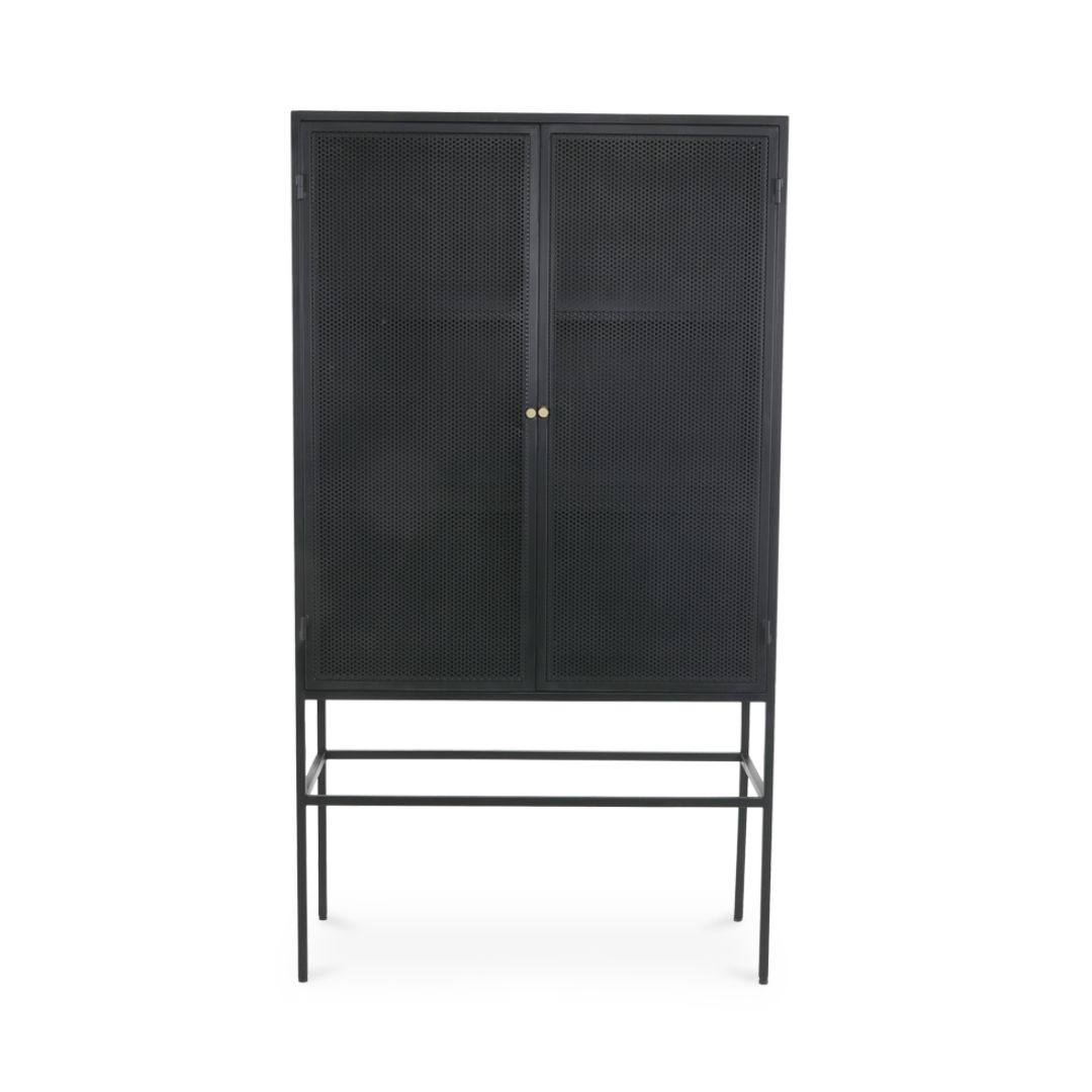 Sable Black Metal Storage Cabinet