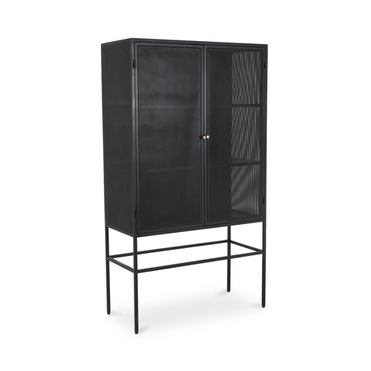 Sable Black Metal Storage Cabinet