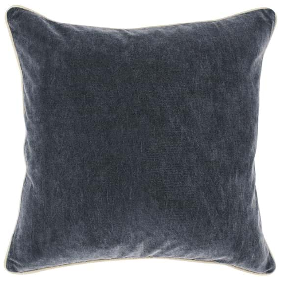 Avalon Velvet Stone Gray Throw Pillow