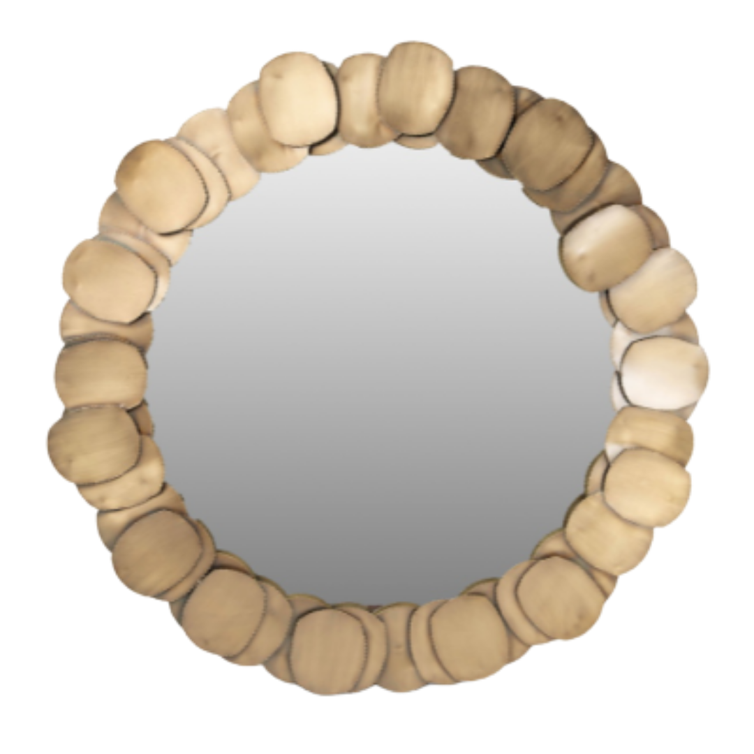 Solenne Brass Petal Mirror