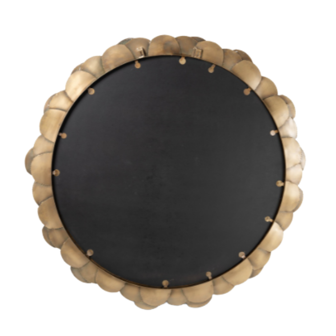 Solenne Brass Petal Mirror