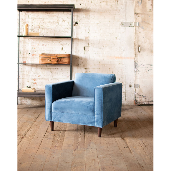 Valerie Accent Chair, Steel Blue