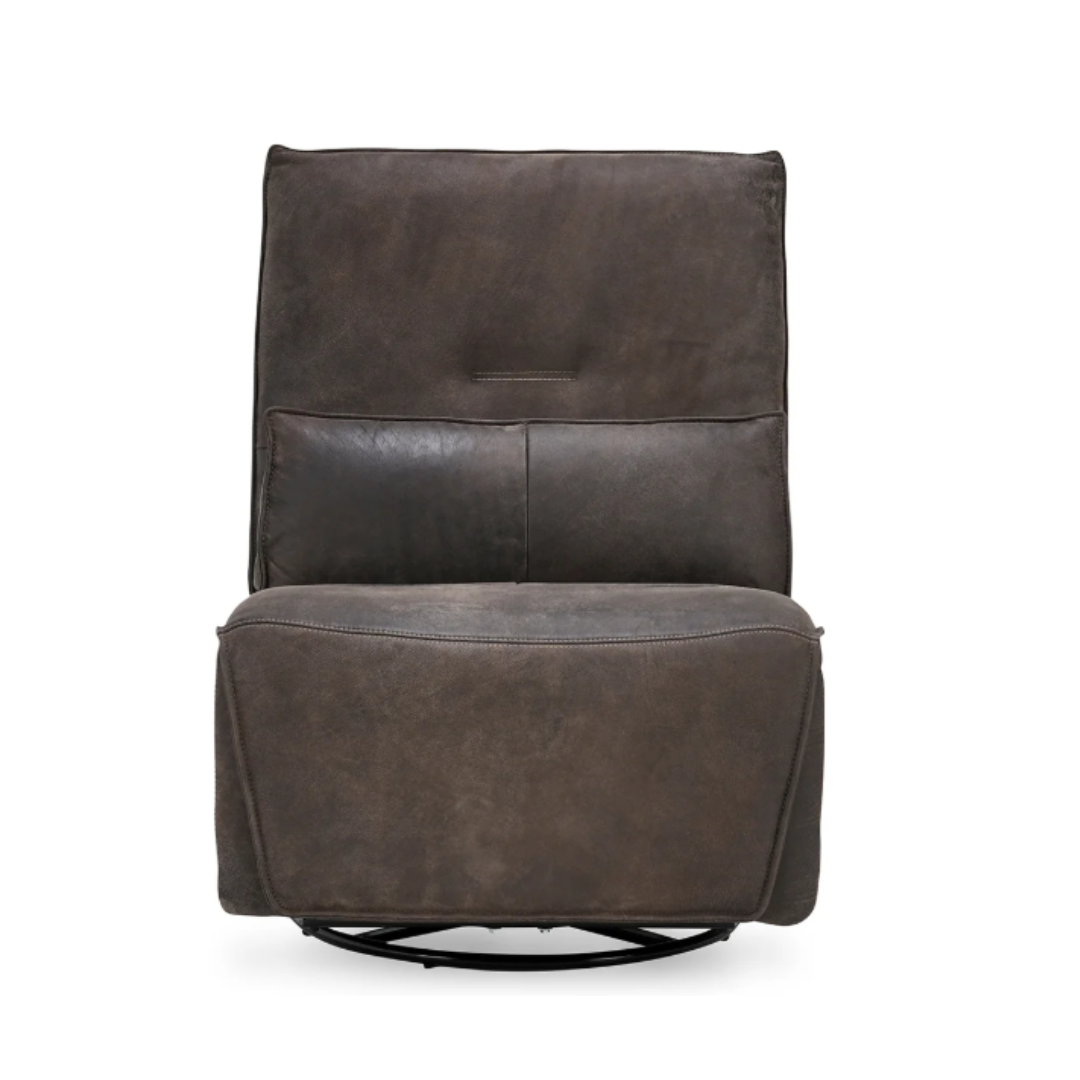 Vega Leather Power Swivel Recliner