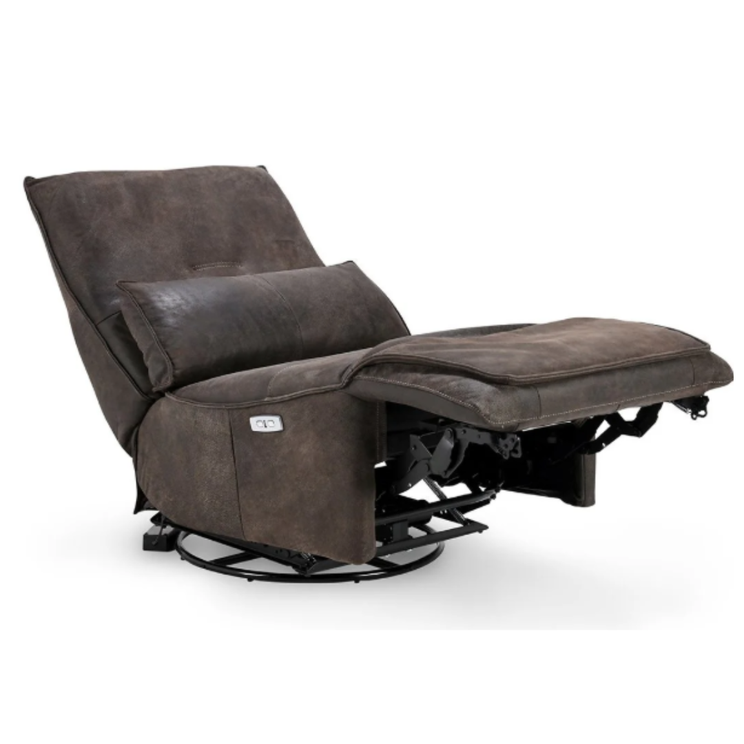 Vega Leather Power Swivel Recliner