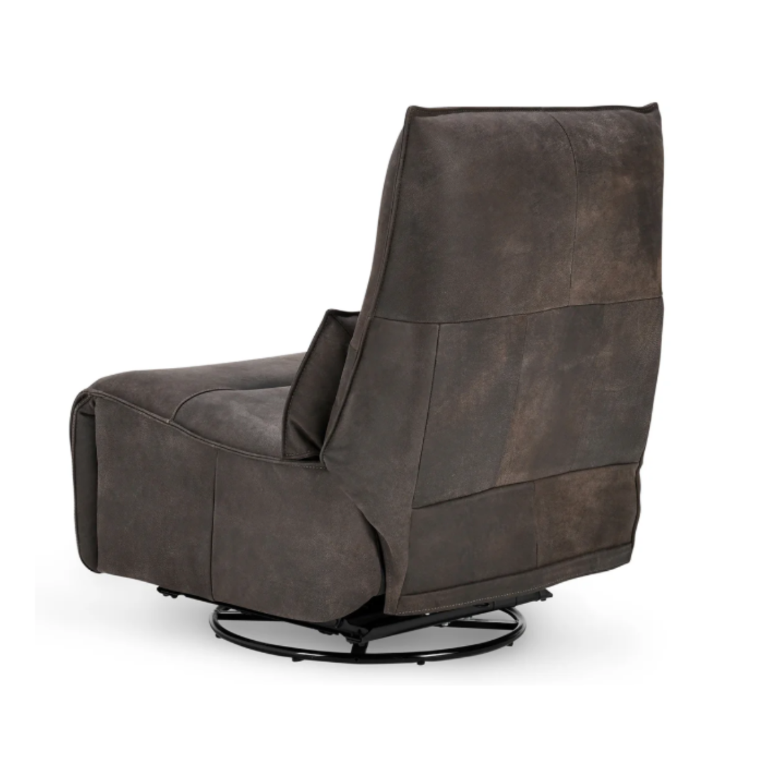 Vega Leather Power Swivel Recliner