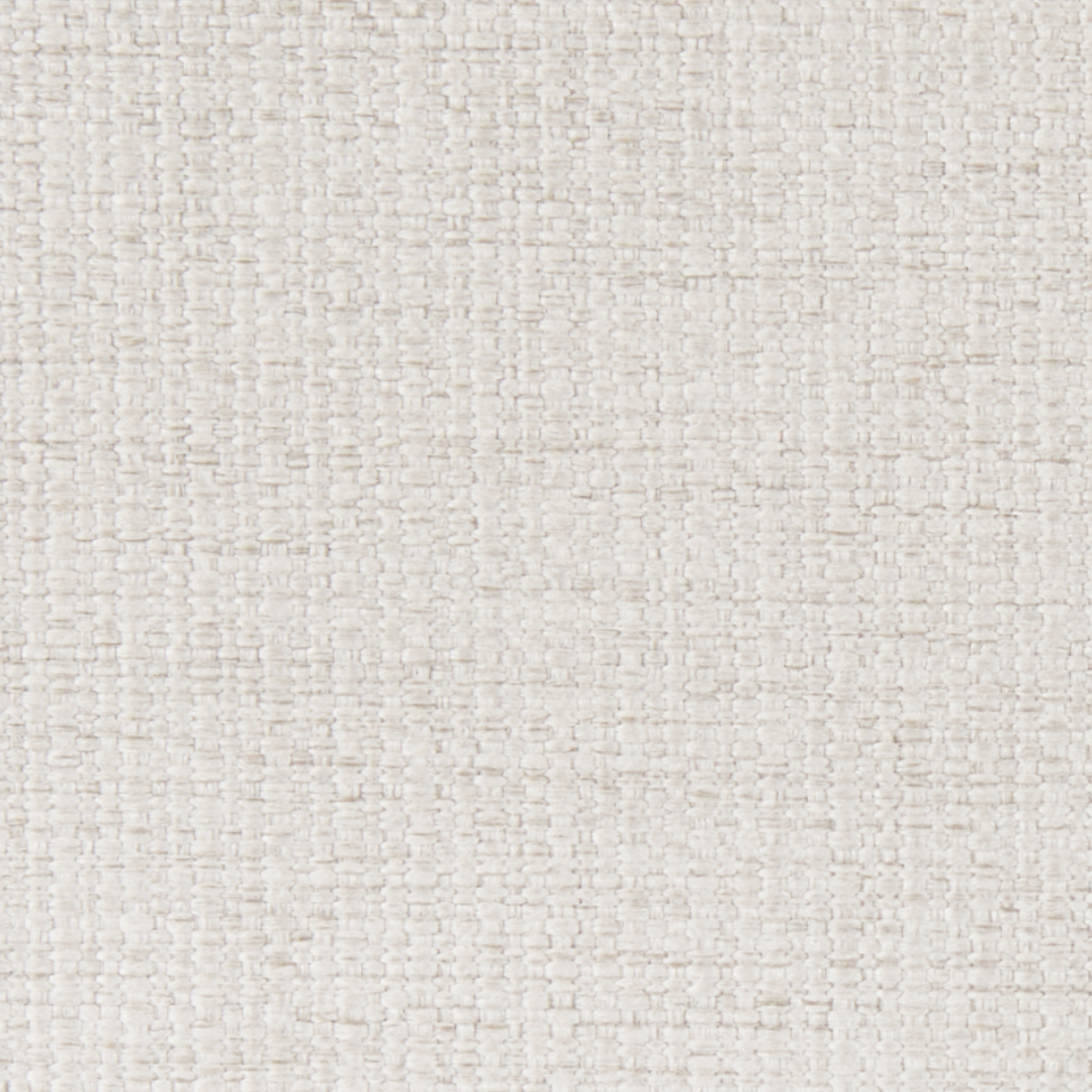 A detailed view of the Veyra Plush Upholstered Armchair showcases its beige woven fabric, featuring a uniform grid-like weave with small threads. The design offers plush comfort with soft, neutral beige hues and subtle shading variations.