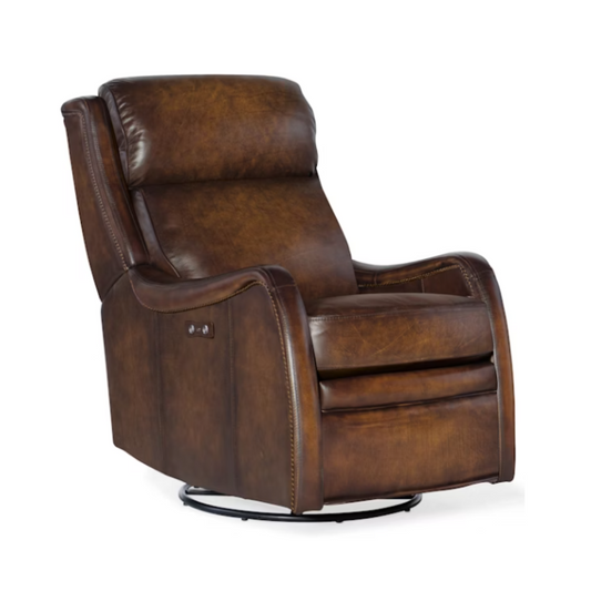 Winslow Leather Power Swivel Glider Recliner