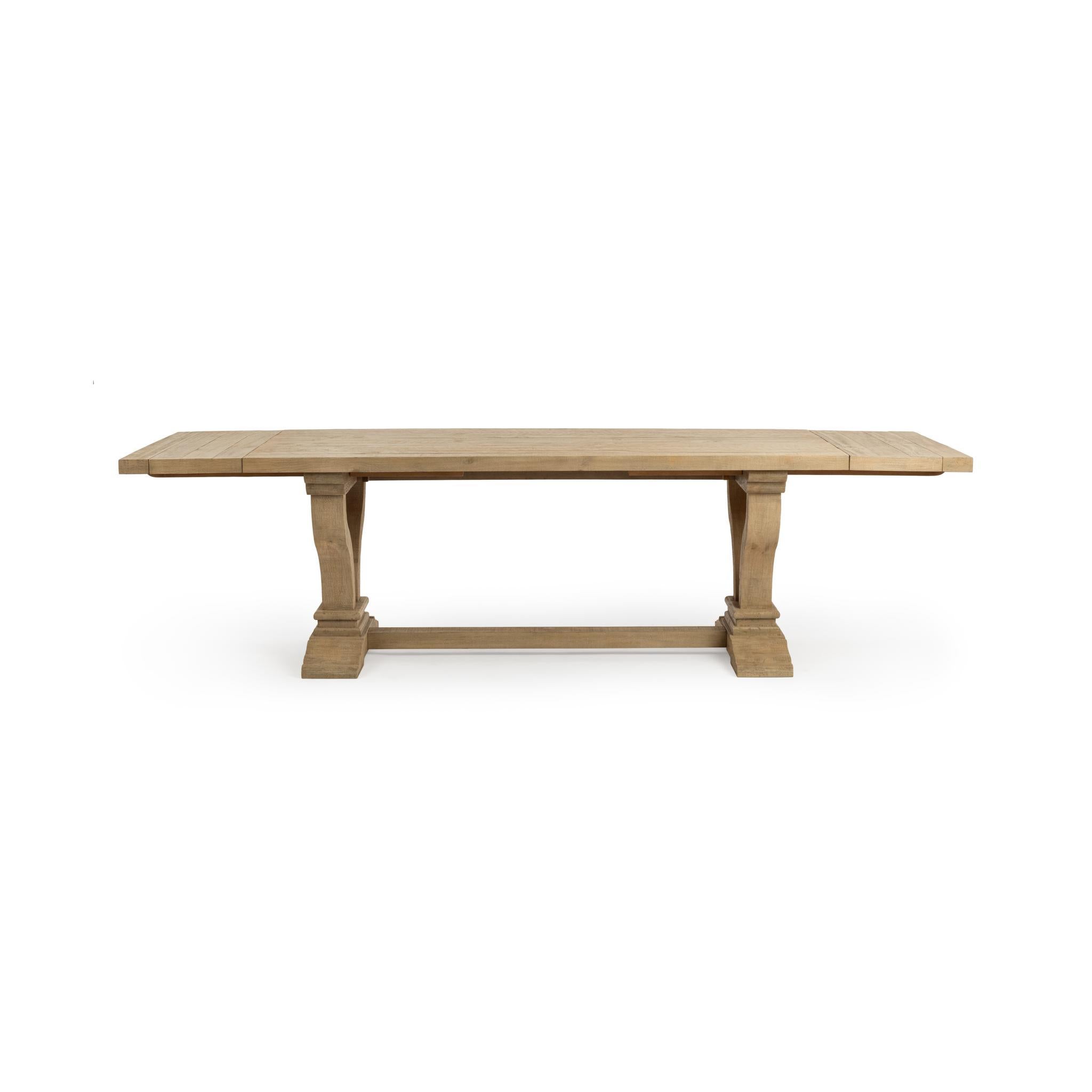 Wooden table on a white background