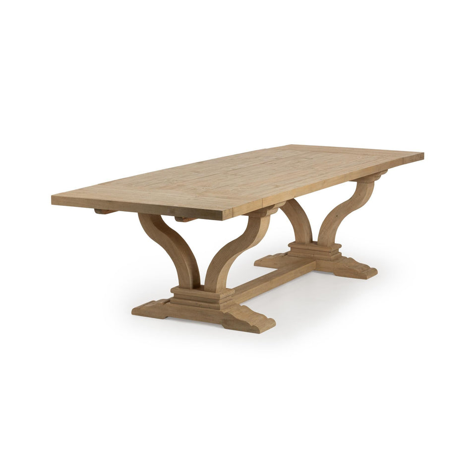 Wooden table with a white background