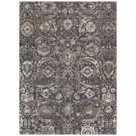 Midnight Bloom Machine Woven Rug