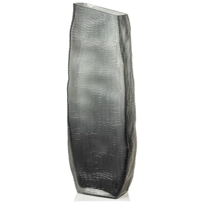 Indigo Smoke Glass Vase