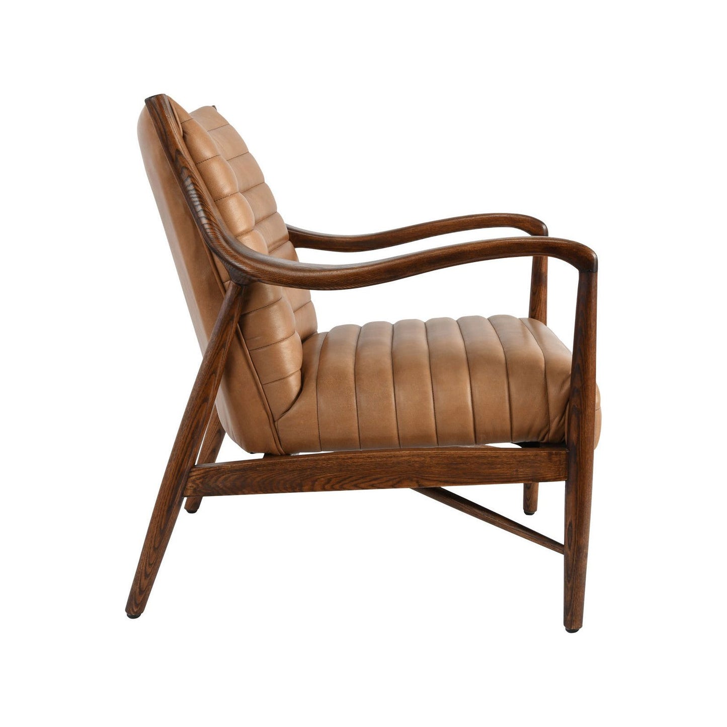 Tan Leather Accent Chair