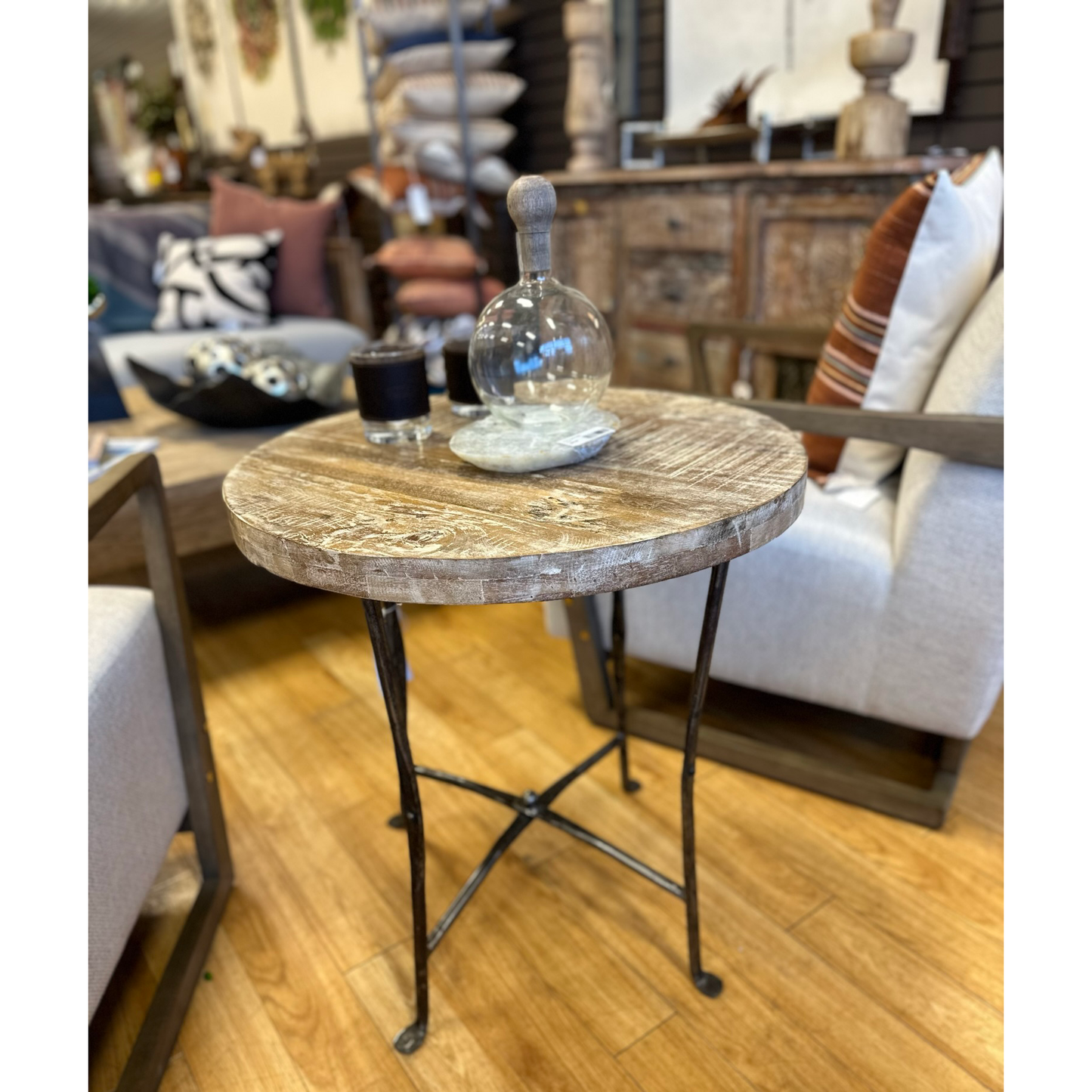 Wrought Iron End Table
